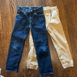 Boys Gap size 8 and medium joggers and jean.